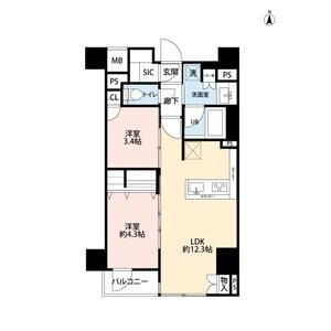 2LDK 間取り図