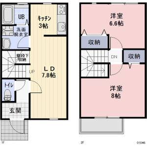 2LDK 間取り図
