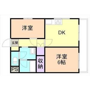 2DK 間取り図