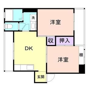 2DK 間取り図