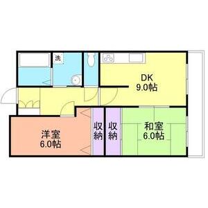 2DK 間取り図