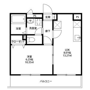 1LDK 間取り図