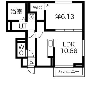 1LDK 間取り図