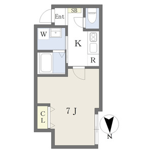 1K 間取り図