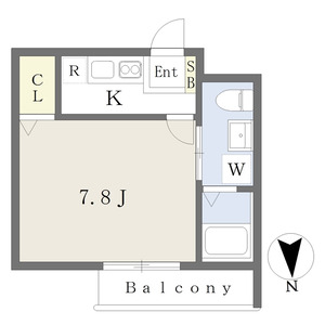 1K 間取り図
