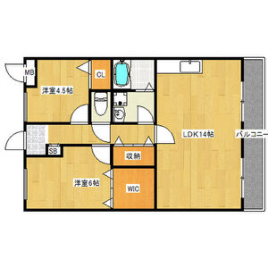 2LDK 間取り図
