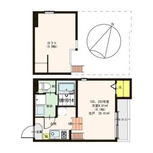 1K 間取り図