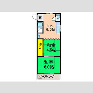 2DK 間取り図