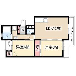 2LDK 間取り図