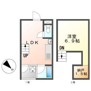 1LDK 間取り図