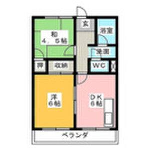 2DK 間取り図