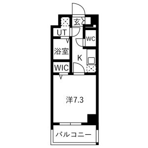 1K 間取り図