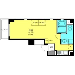 1K 間取り図