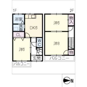2LDK 間取り図