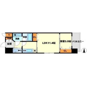 1LDK 間取り図