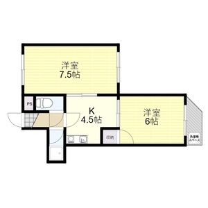 1DK 間取り図