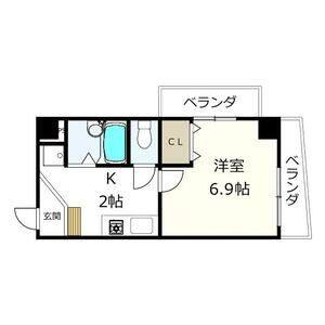 1K 間取り図