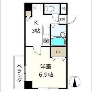 1K 間取り図