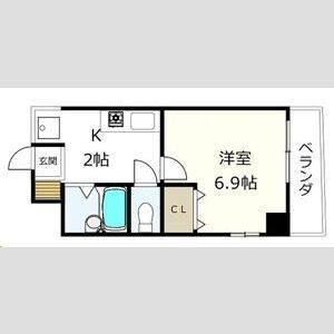 1K 間取り図