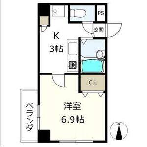 1K 間取り図