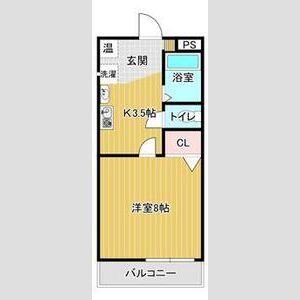 1K 間取り図