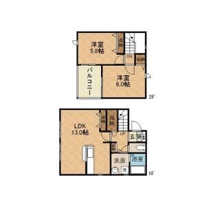 2LDK 間取り図