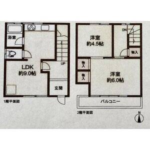 2DK 間取り図