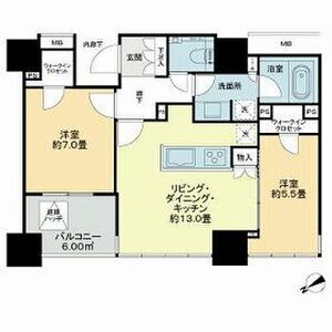 2LDK 間取り図