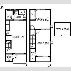 2LDK 間取り図