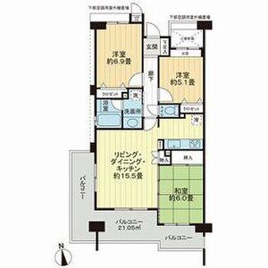 3LDK 間取り図