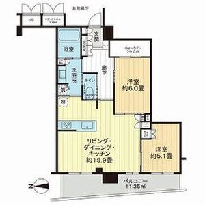 2LDK 間取り図