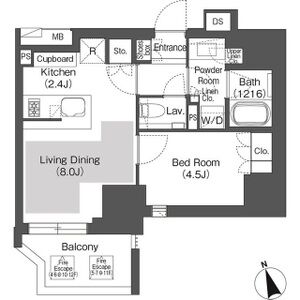 1LDK 間取り図