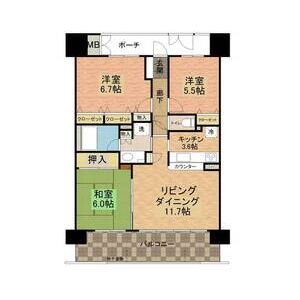 3LDK 間取り図