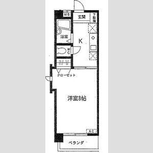 1K 間取り図