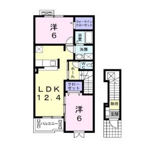 2LDK 間取り図