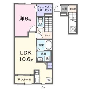 1LDK 間取り図