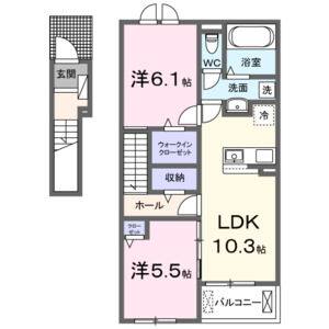 2LDK 間取り図