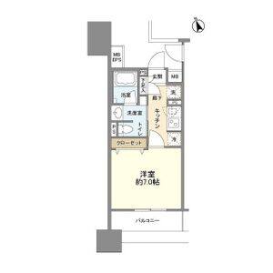 1K 間取り図