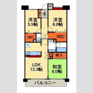 3LDK 間取り図