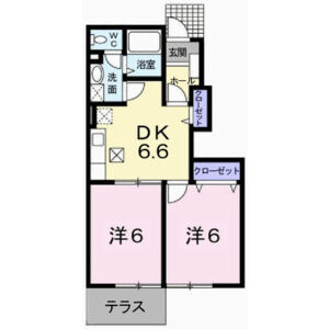 2DK 間取り図
