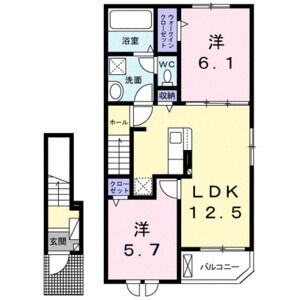 2LDK 間取り図