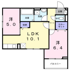2LDK 間取り図