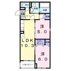 2LDK 間取り図