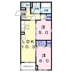 2LDK 間取り図