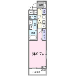 1K 間取り図