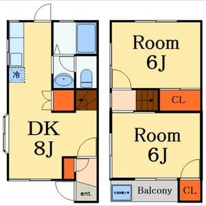 2DK 間取り図