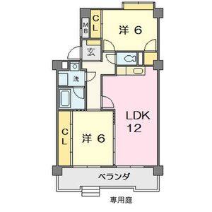 2LDK 間取り図