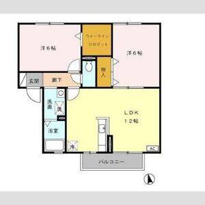 2LDK 間取り図