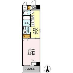 1DK 間取り図