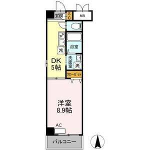 1DK 間取り図